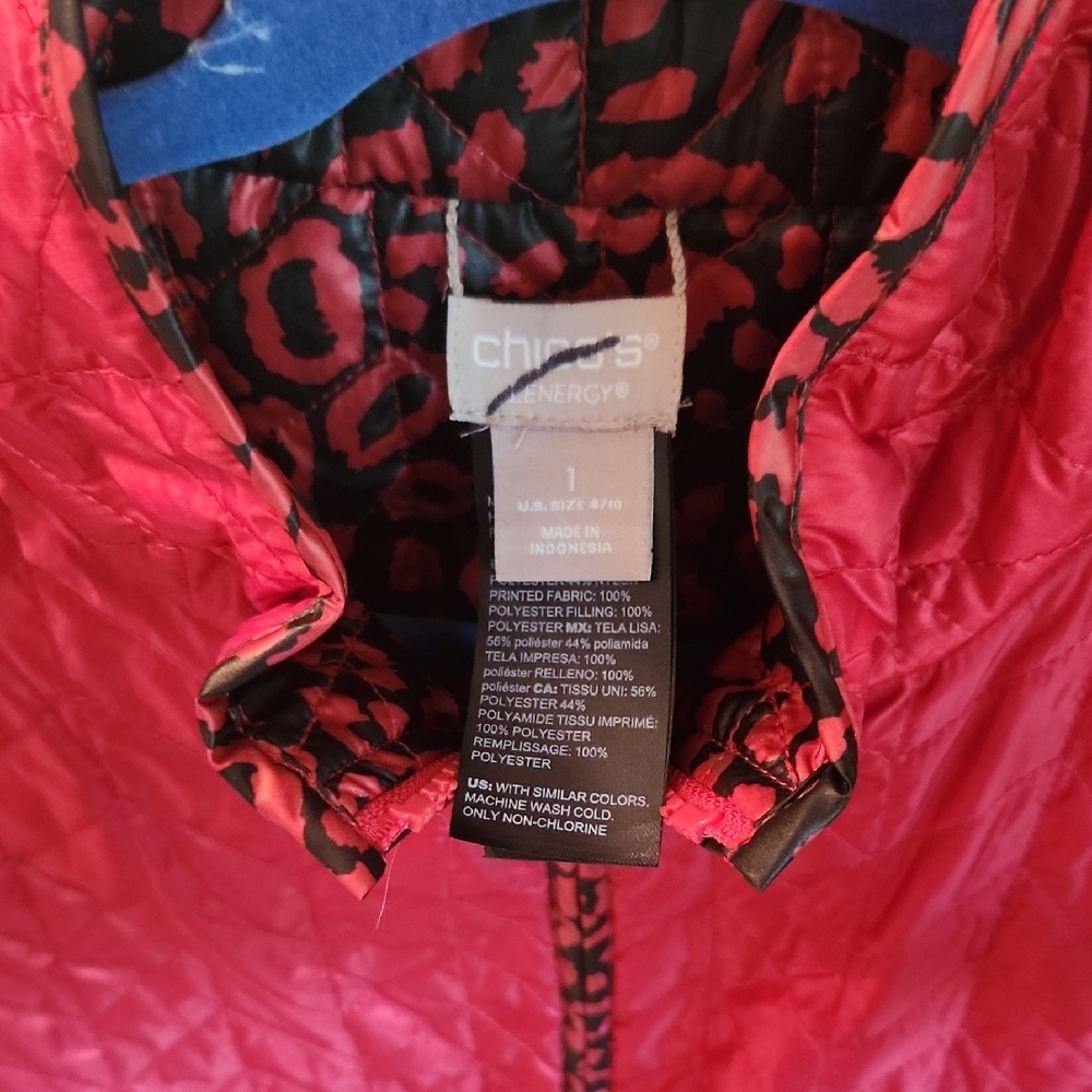 Chico's Red Leopard Print Jacket - image 1